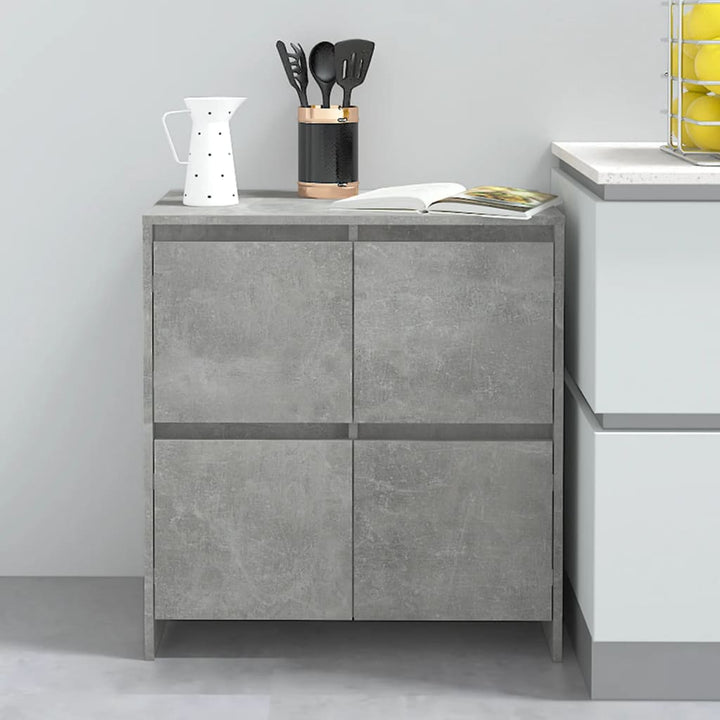 skænk 70x41x75 cm konstrueret træ betongrå