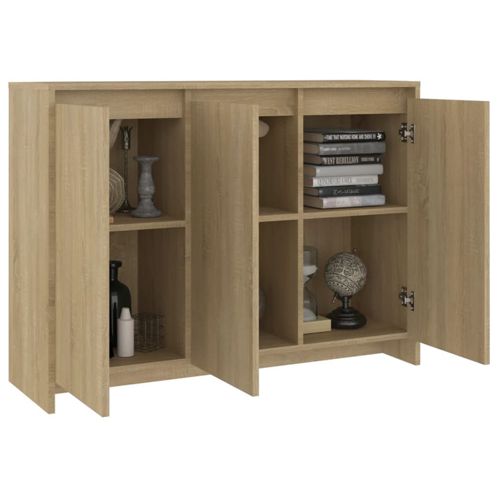 skænk 102x33x75 cm konstrueret træ sonoma-eg