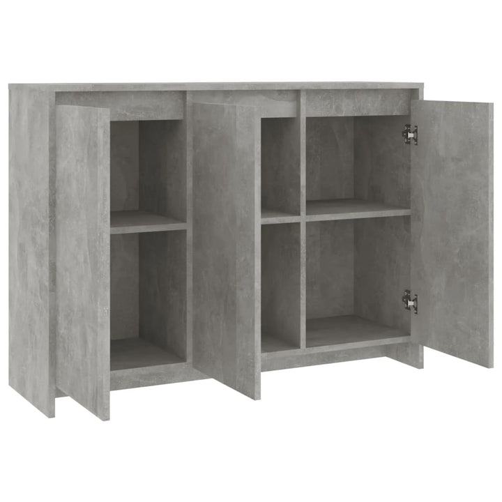 skænk 102x33x75 cm konstrueret træ betongrå
