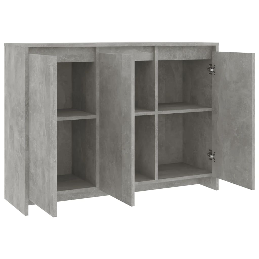 skænk 102x33x75 cm konstrueret træ betongrå