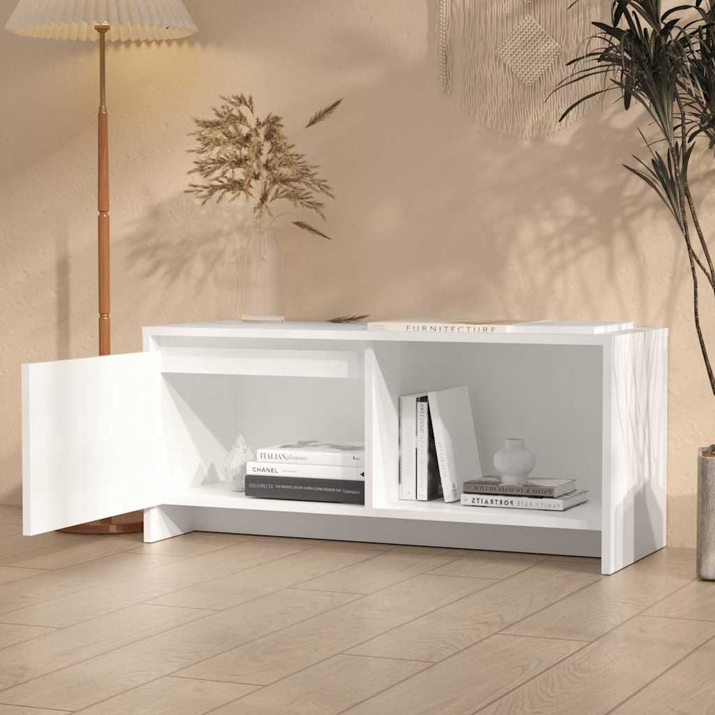 tv-bord 90x35x40 cm konstrueret træ hvid