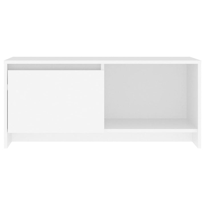 tv-bord 90x35x40 cm konstrueret træ hvid