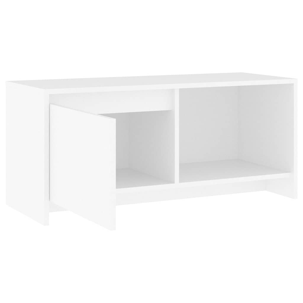 tv-bord 90x35x40 cm konstrueret træ hvid