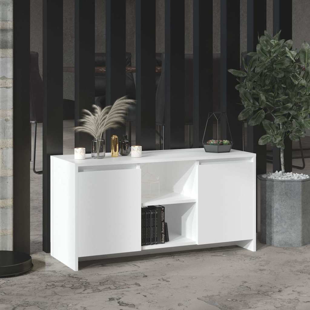 tv-bord 102x37,5x52,5 cm konstrueret træ hvid