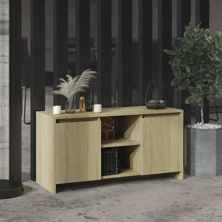 tv-bord 102x37,5x52,5 cm konstrueret træ sonoma-eg