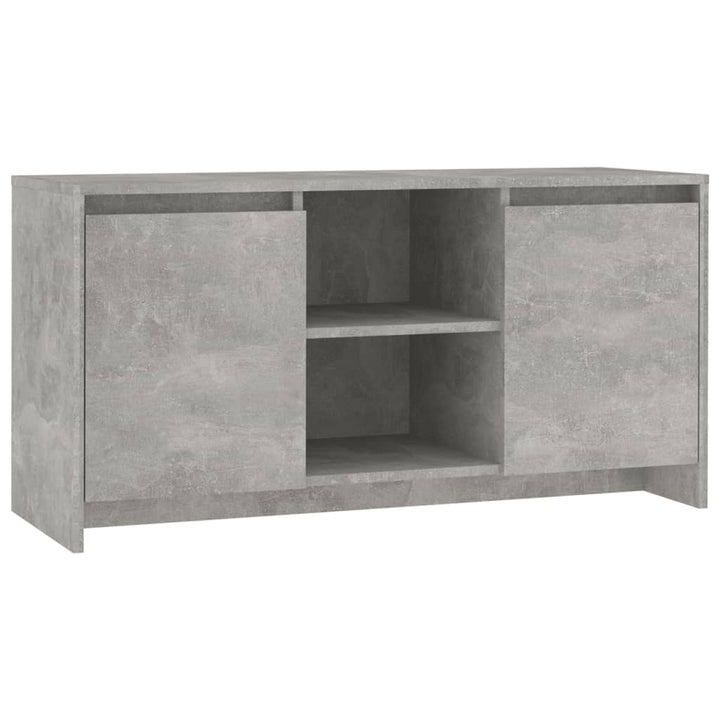 tv-bord 102x37,5x52,5 cm konstrueret træ betongrå