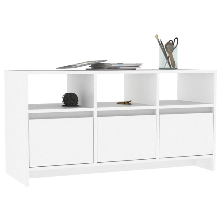 tv-bord 102x37,5x52,5 cm konstrueret træ hvid