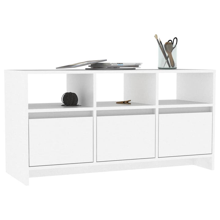 tv-bord 102x37,5x52,5 cm konstrueret træ hvid