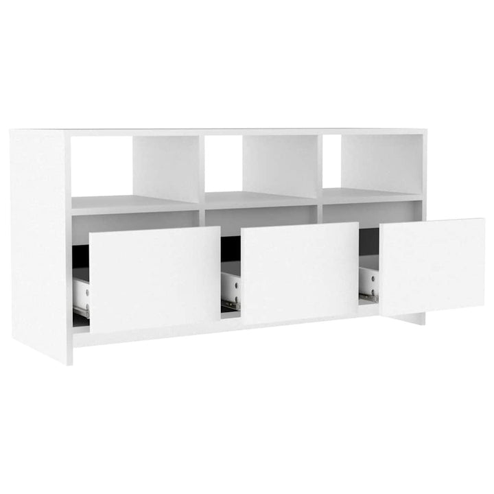 tv-bord 102x37,5x52,5 cm konstrueret træ hvid