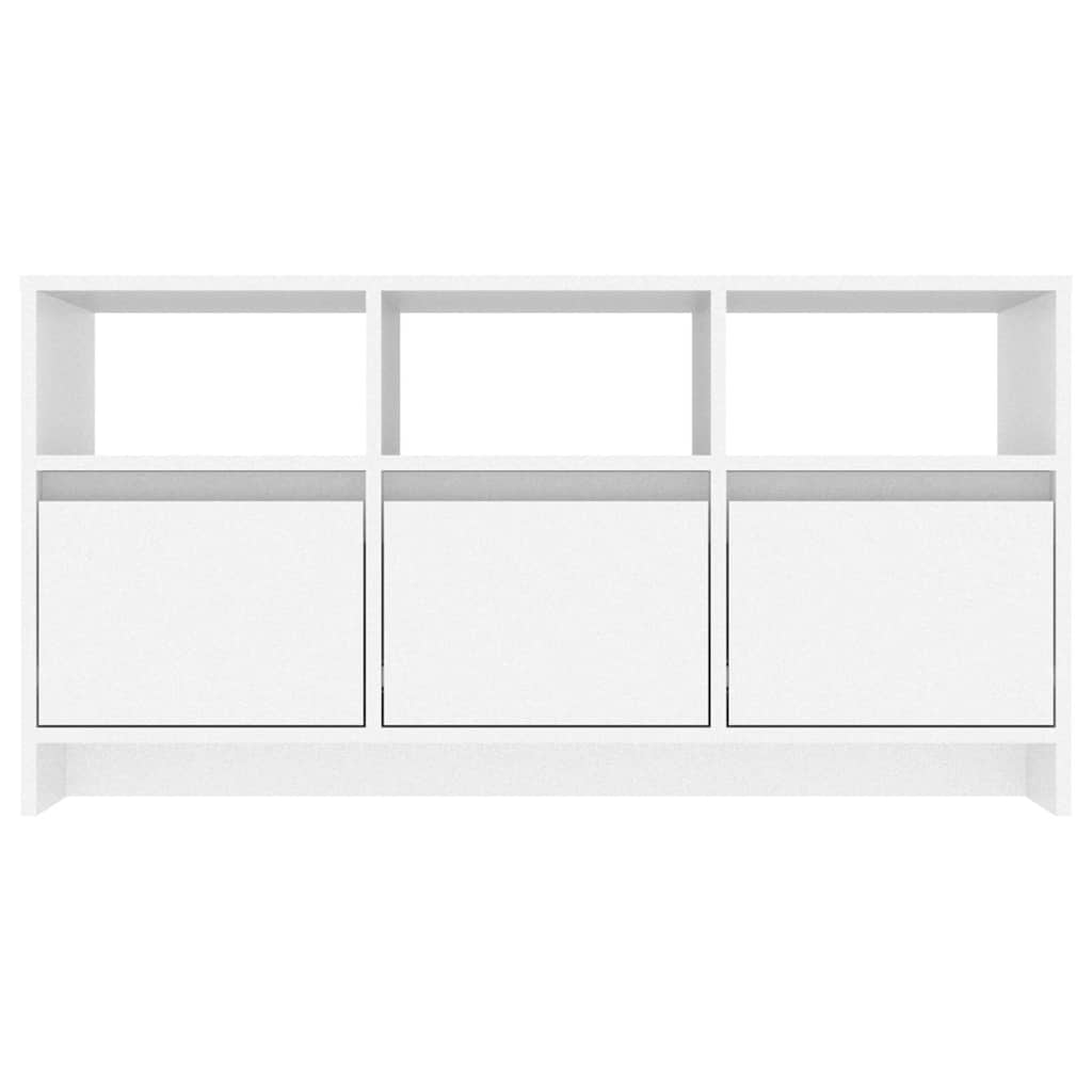 tv-bord 102x37,5x52,5 cm konstrueret træ hvid