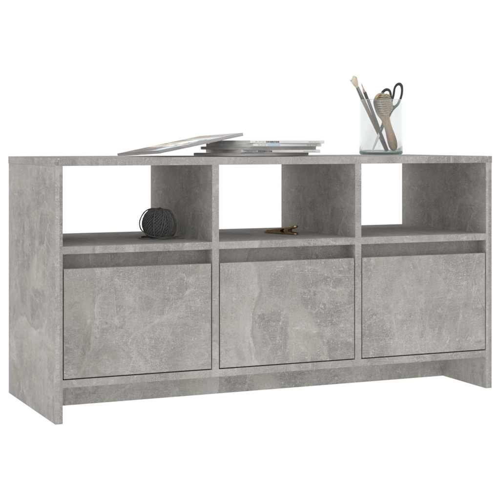 tv-bord 102x37,5x52,5 cm konstrueret træ betongrå