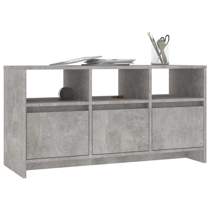 tv-bord 102x37,5x52,5 cm konstrueret træ betongrå