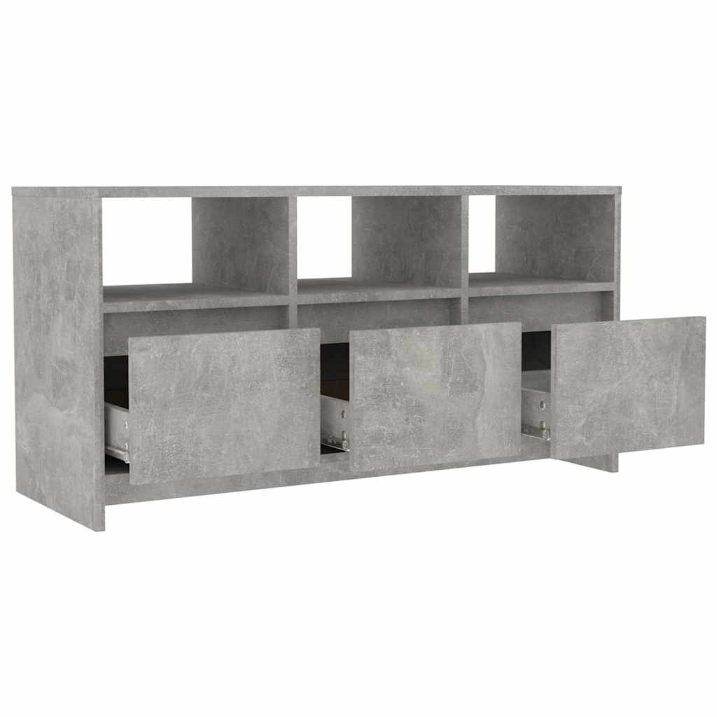 tv-bord 102x37,5x52,5 cm konstrueret træ betongrå