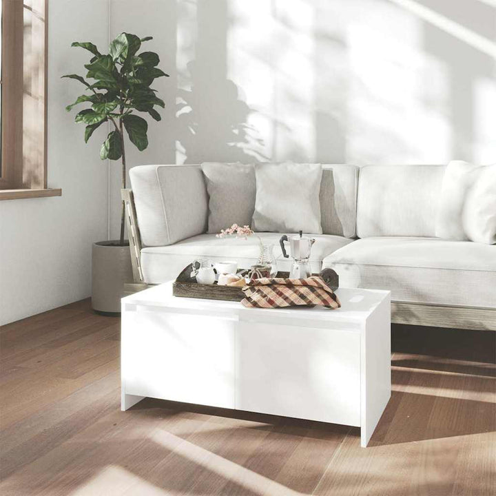sofabord 90x50x41,5 cm konstrueret træ hvid