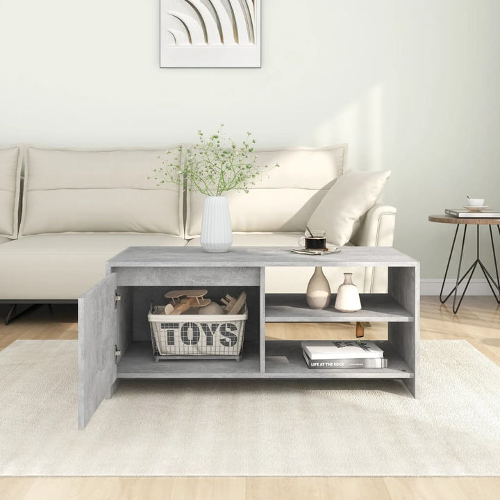 sofabord 102x50x45 cm konstrueret træ betongrå