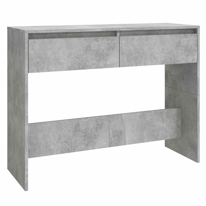 konsolbord 100x35x76,5 cm konstrueret træ betongrå