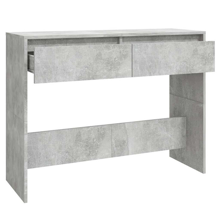 konsolbord 100x35x76,5 cm konstrueret træ betongrå
