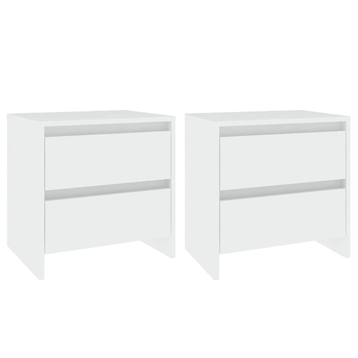 sengeborde 2 stk. 45x34,5x44,5 konstrueret træ hvid
