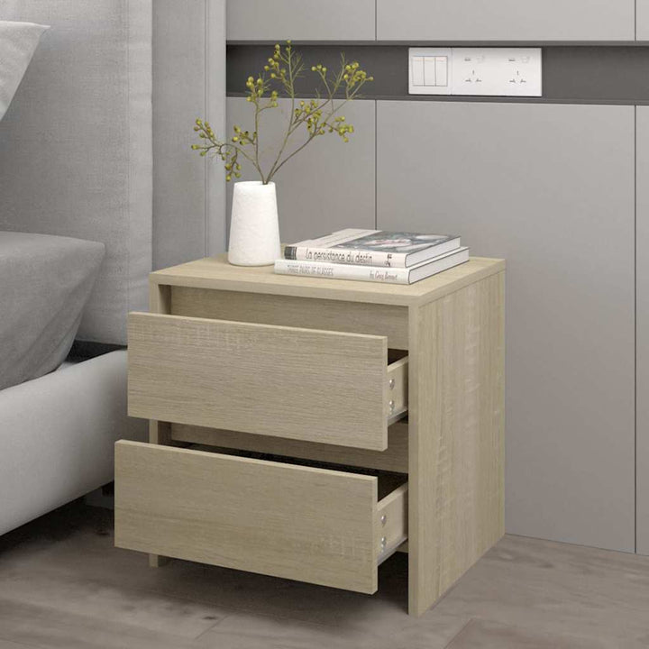 sengebord 45x34,5x44,5 cm konstrueret træ sonoma-eg