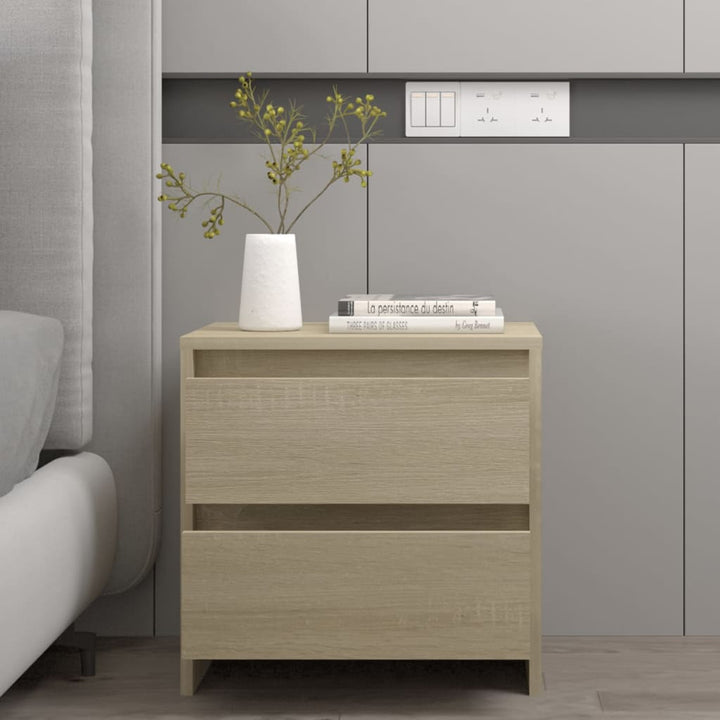 sengebord 45x34,5x44,5 cm konstrueret træ sonoma-eg