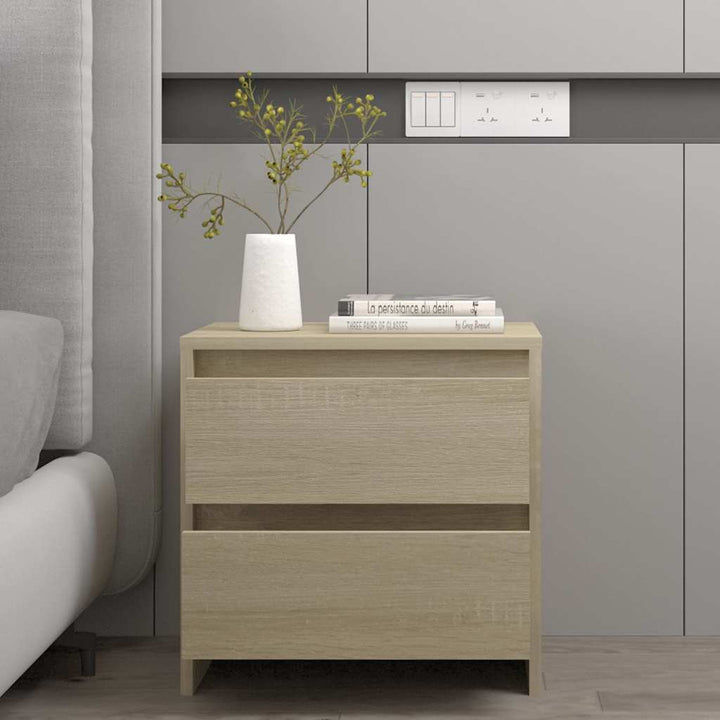 sengebord 45x34,5x44,5 cm konstrueret træ sonoma-eg