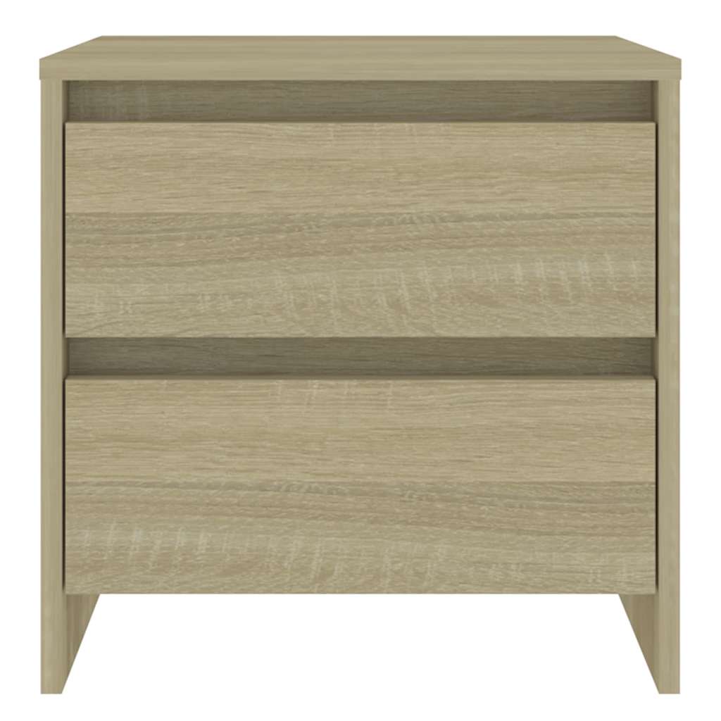sengeborde 2 stk. 45x34,5x44,5 cm konstrueret træ Sonoma-eg