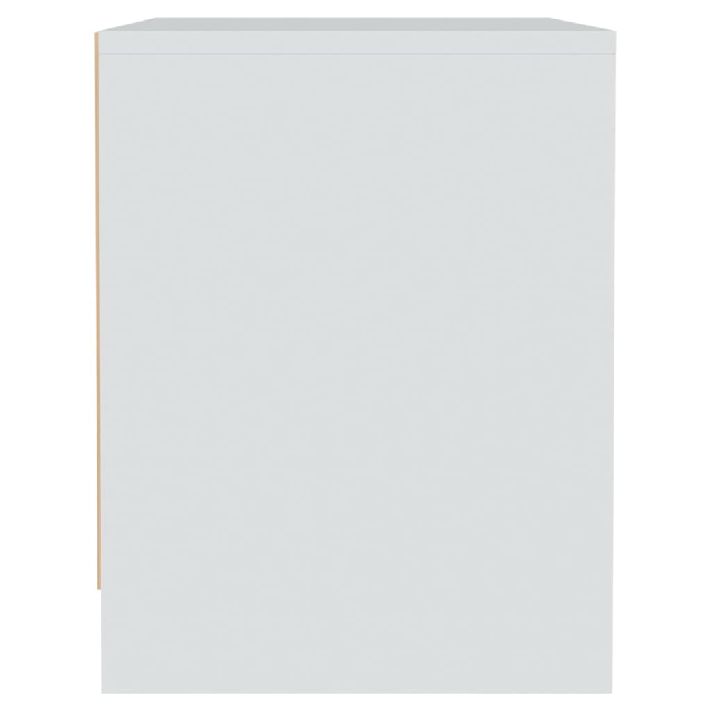 sengebord 45x34x44,5 cm konstrueret træ hvid