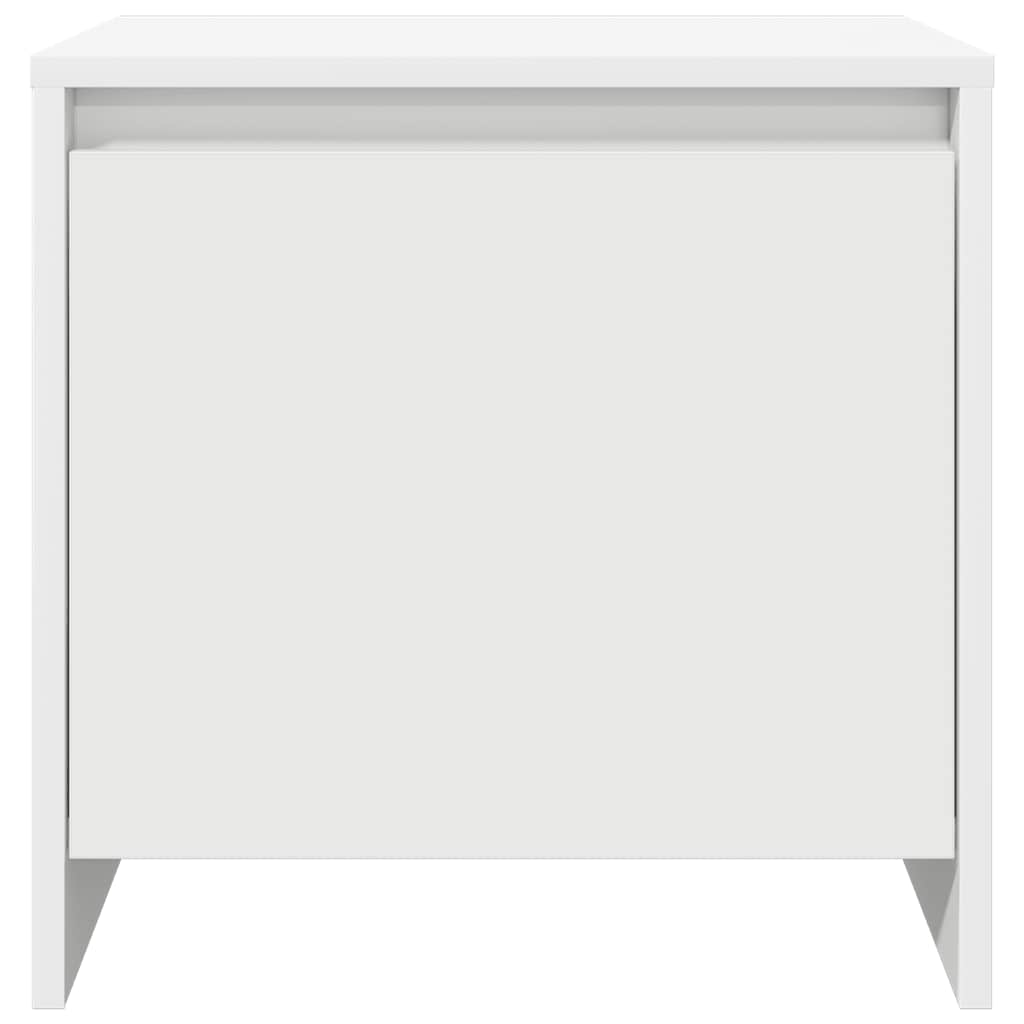 sengebord 45x34x44,5 cm konstrueret træ hvid