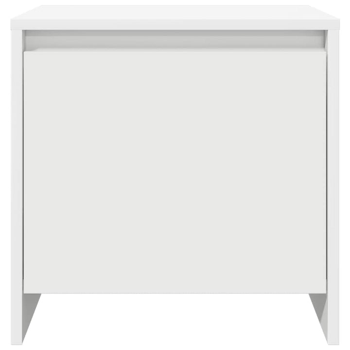 sengebord 45x34x44,5 cm konstrueret træ hvid