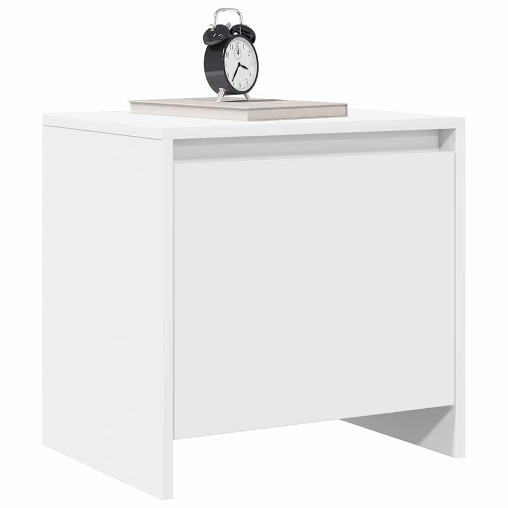 sengeborde 2 stk. 45x34x44,5 cm konstrueret træ hvid