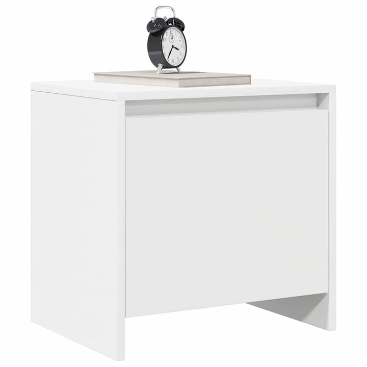 sengeborde 2 stk. 45x34x44,5 cm konstrueret træ hvid