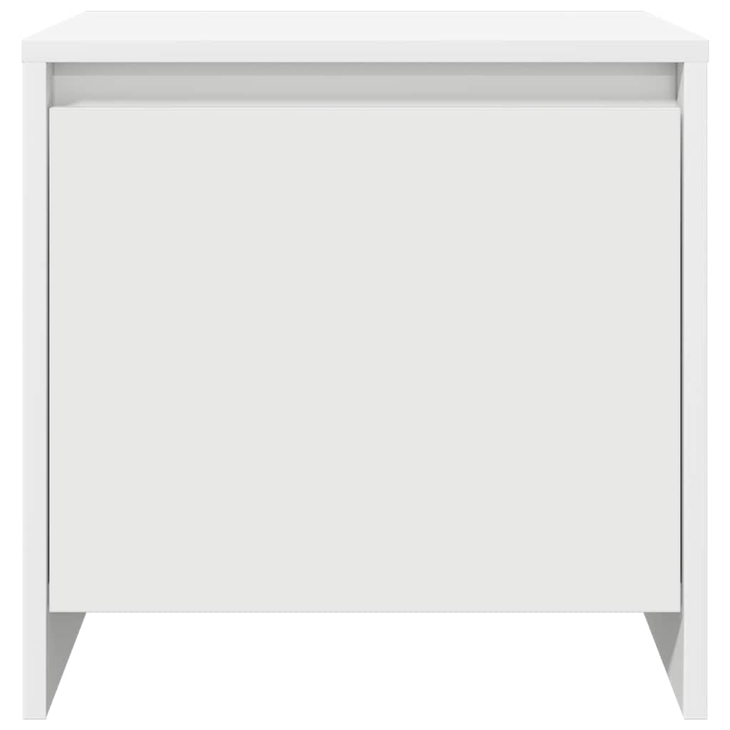 sengeborde 2 stk. 45x34x44,5 cm konstrueret træ hvid