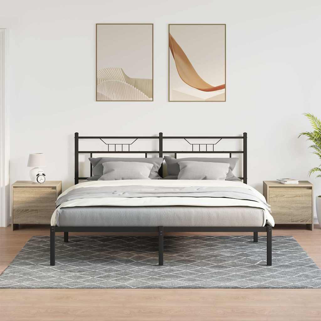 sengeborde 2 stk. 45x34x44,5 cm konstrueret træ sonoma-eg