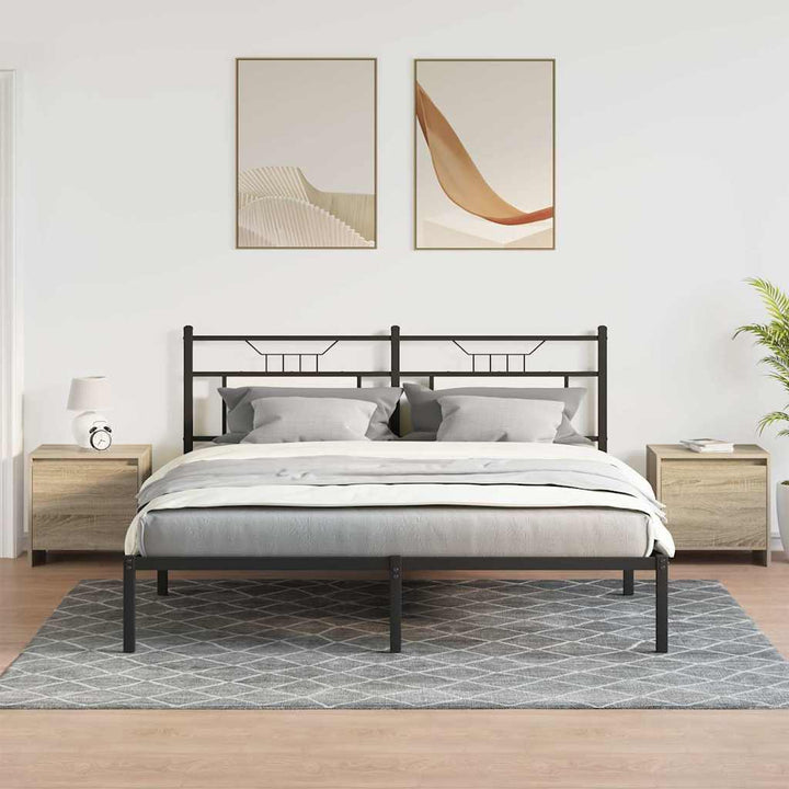 sengeborde 2 stk. 45x34x44,5 cm konstrueret træ sonoma-eg