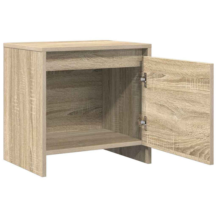 sengeborde 2 stk. 45x34x44,5 cm konstrueret træ sonoma-eg