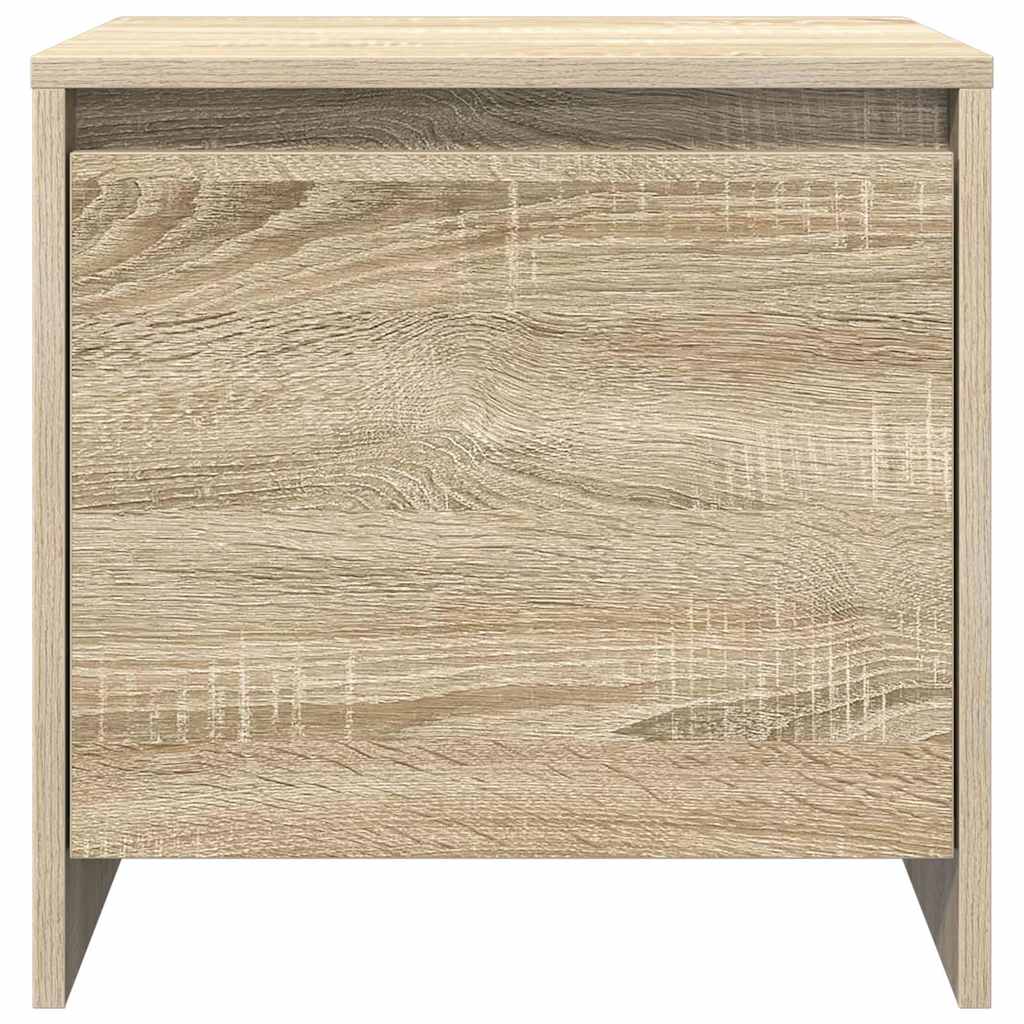 sengeborde 2 stk. 45x34x44,5 cm konstrueret træ sonoma-eg