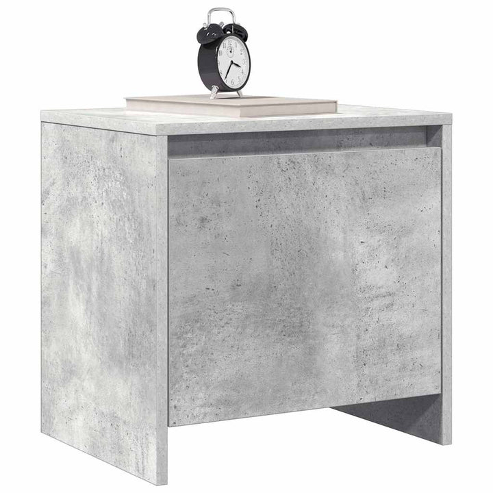sengebord 45x34,5x44,5 cm konstrueret træ betongrå