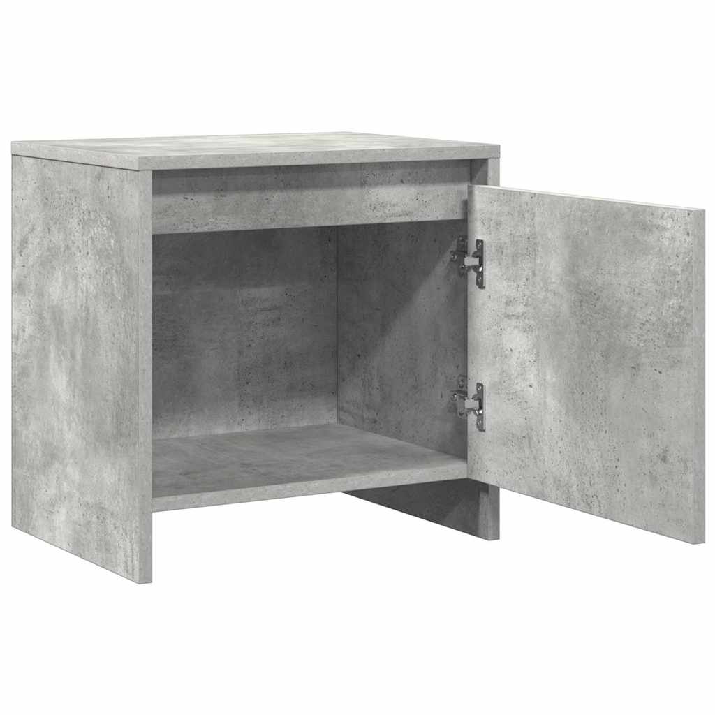 sengebord 45x34,5x44,5 cm konstrueret træ betongrå