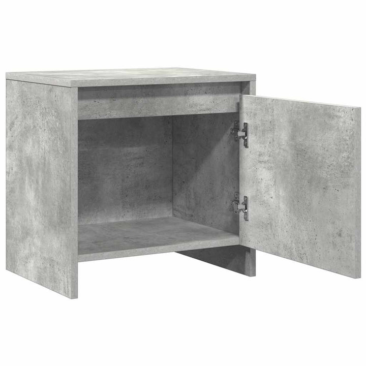 sengebord 45x34,5x44,5 cm konstrueret træ betongrå