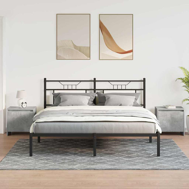 sengeborde 2 stk. 45x34x44,5 cm konstrueret træ betongrå