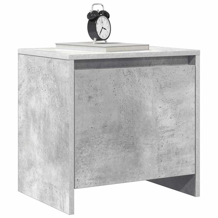 sengeborde 2 stk. 45x34x44,5 cm konstrueret træ betongrå