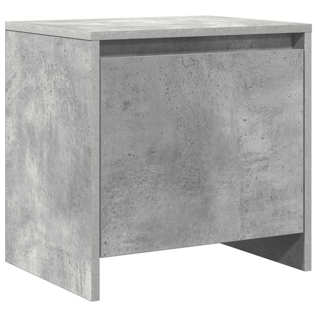 sengeborde 2 stk. 45x34x44,5 cm konstrueret træ betongrå