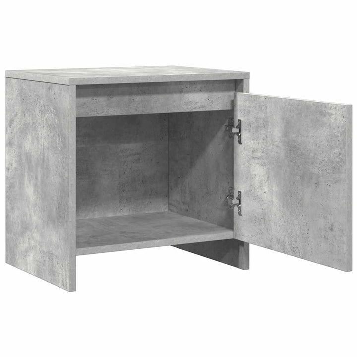 sengeborde 2 stk. 45x34x44,5 cm konstrueret træ betongrå