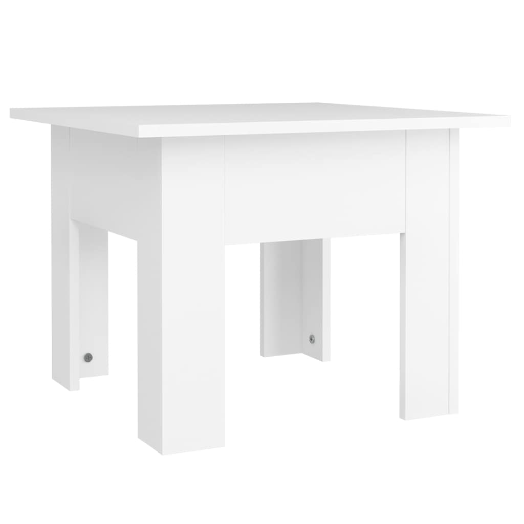 sofabord 55x55x42 cm konstrueret træ hvid