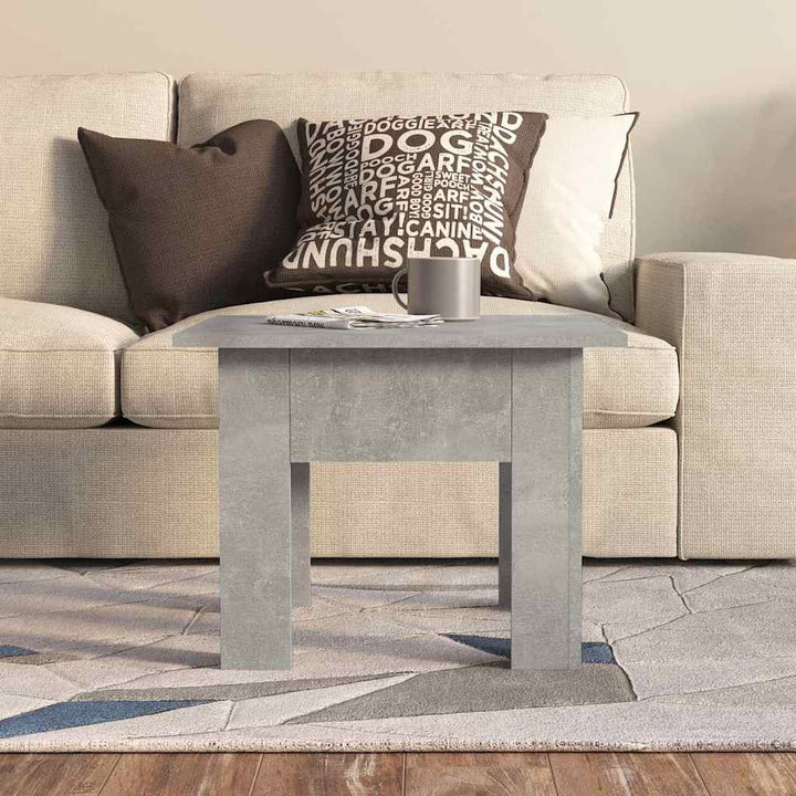 sofabord 55x55x42 cm konstrueret træ betongrå