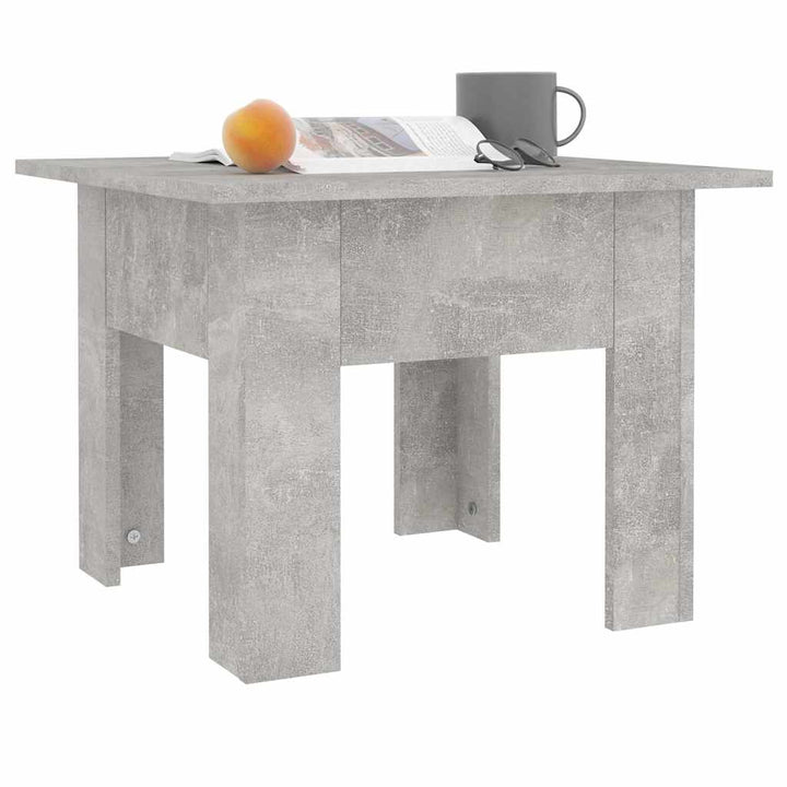 sofabord 55x55x42 cm konstrueret træ betongrå