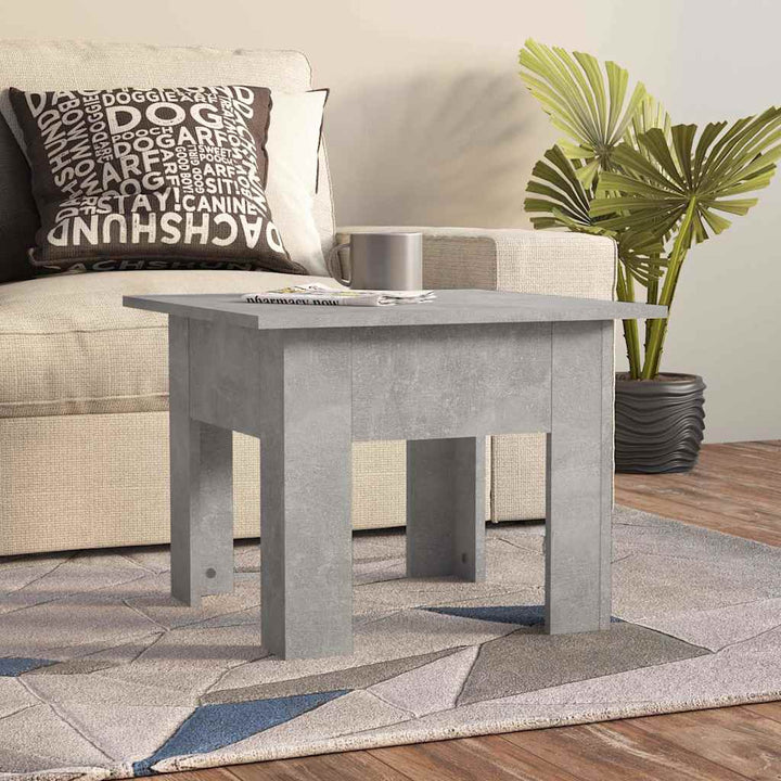 sofabord 55x55x42 cm konstrueret træ betongrå