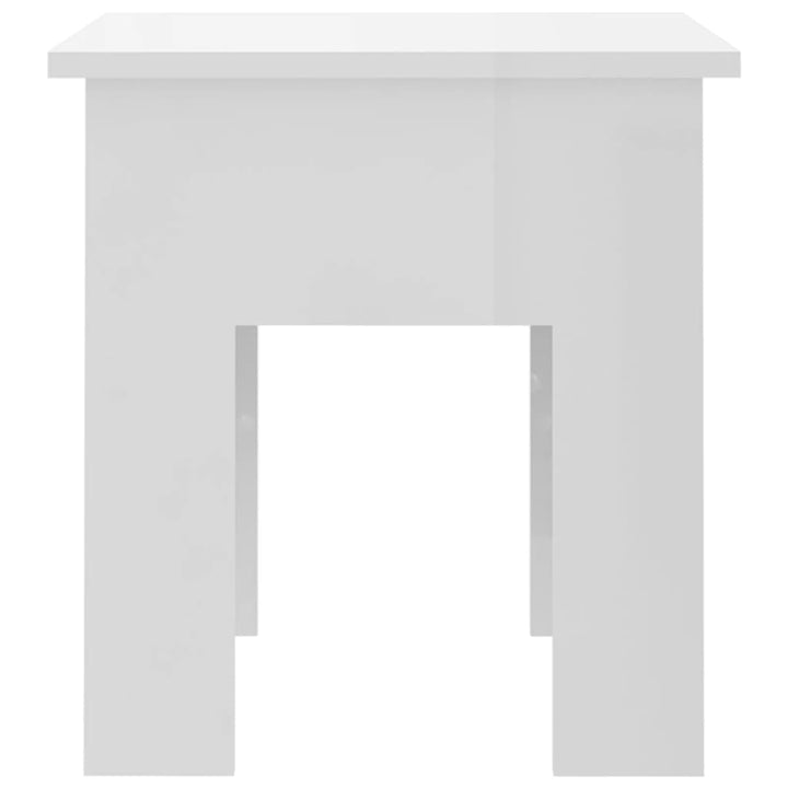 sofabord 40x40x42 cm konstrueret træ hvid højglans