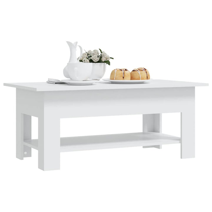 sofabord 102x55x42 cm konstrueret træ hvid
