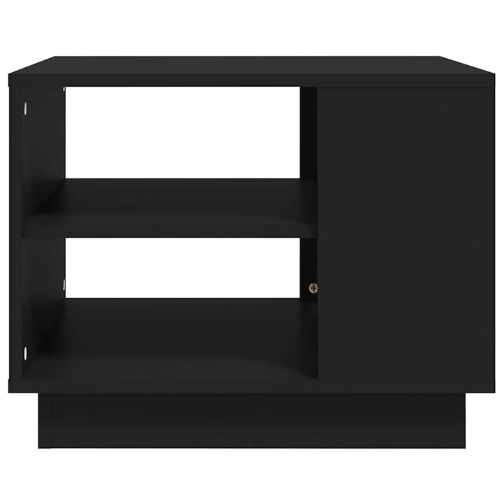 sofabord 55x55x43 cm konstrueret træ sort
